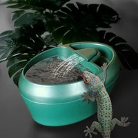 reptile drinking fountain water dripper water feeder suitable for snake gecko lizard chameleon bearded dragon water dish bowl