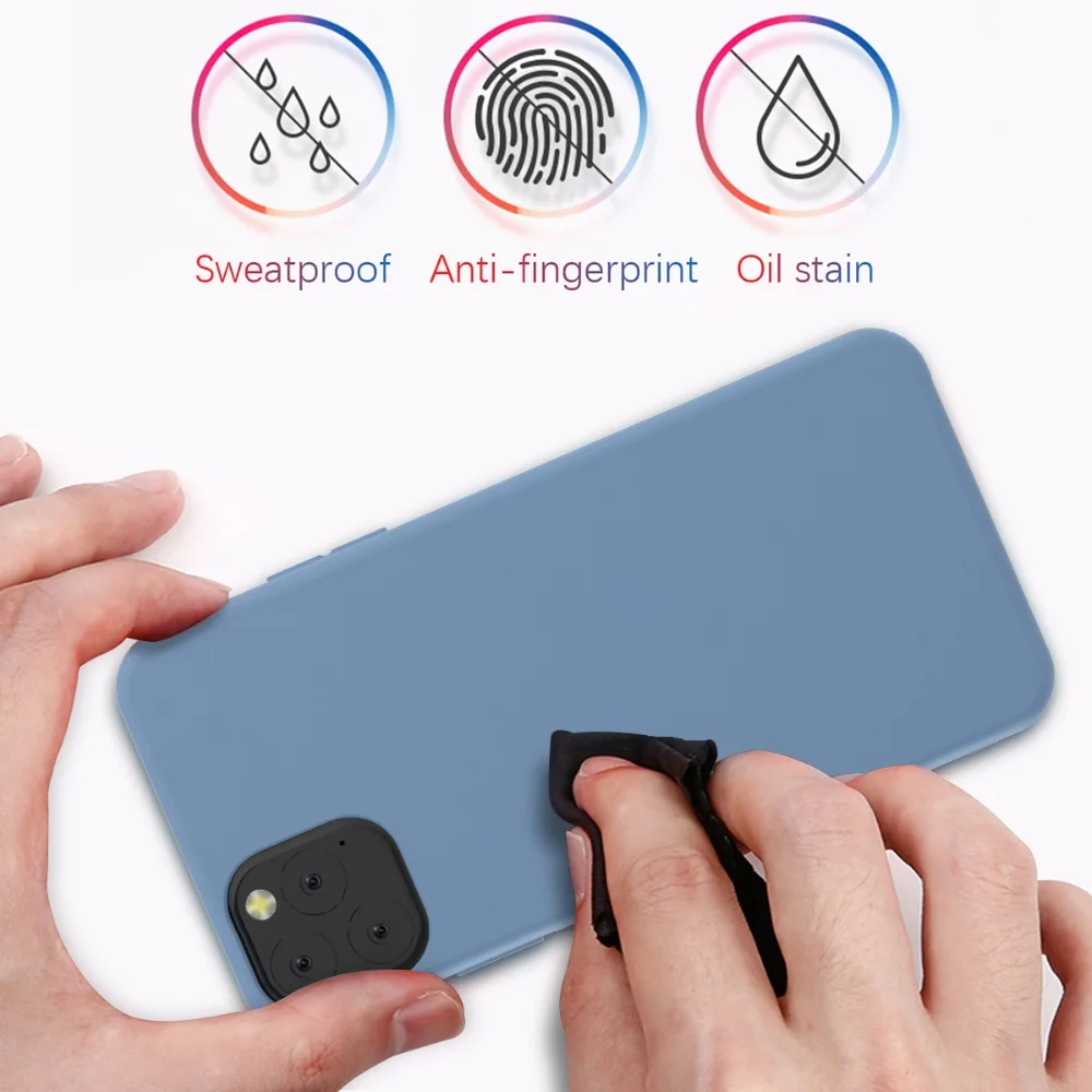 JIANERZHI для iPhone 11 Pro Max чехол силиконовый Оригинальный яркий цвет встроенный бархат