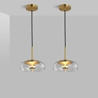 modern lighting pendant lights led luminaries hanging lamps dining room decoration indoor kitchen glass light fixture minimalist