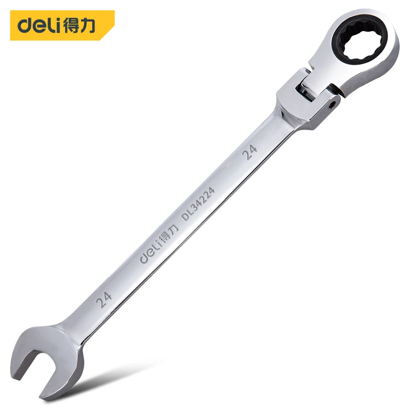 

Ключ-Трещотка Deli с регулируемой головкой, многоразмерный ручной инструмент для зачистки проводов, универсальные инструменты