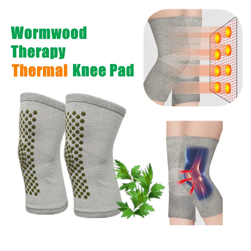 

Winter Thermal Knee Pad Self-heating Knee Support Brace Wormwood Knee Heated Paste Thermal Arthritis Therapy Winter Leg Warmer
