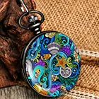 Модный Подарок карманные часы с рисунком морского мира для мужчин и женщин подвеска на цепочке из сплава ретро часы для друзей Relogios