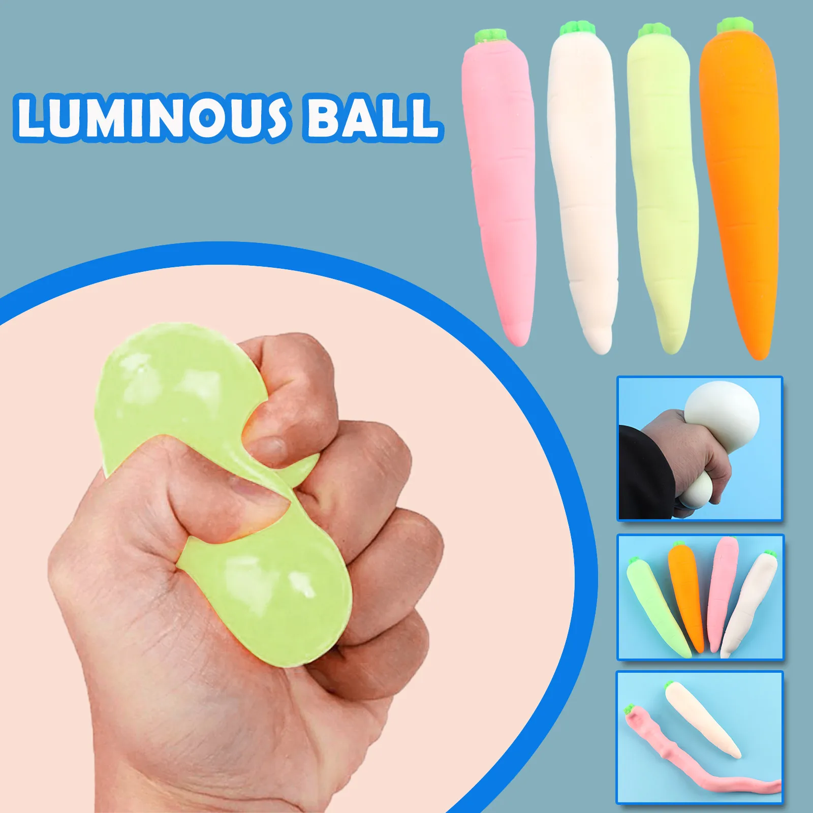 

Fidget Toys Popit Slowly Rebounding Press Radish Anxiety Relief Toys Pinching To Release Stress Toy Antistress Gifts Brinquedos