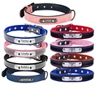 Индивидуальный ошейник для собак, маленький большой аксессуар для собак, с бесплатной гравировкой имени, нейлоновый, в клетку, для мальчиков и девочек, унисекс