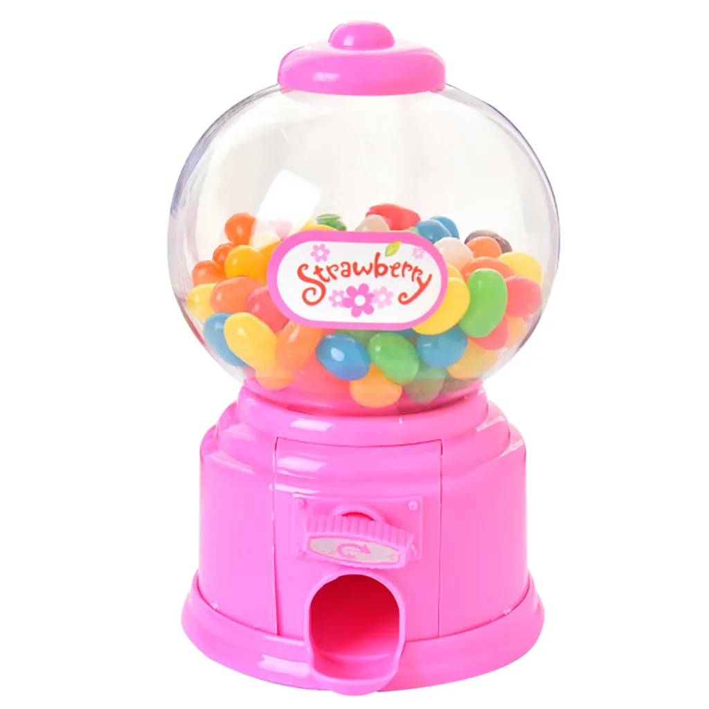 Pink Мини-коробка для хранения конфет, денег, коробки, подарки для детей, милая копилка, твист, машина для конфет, Диспенсер, банка для экономии монет, украшения для дома - Цвет: Pink