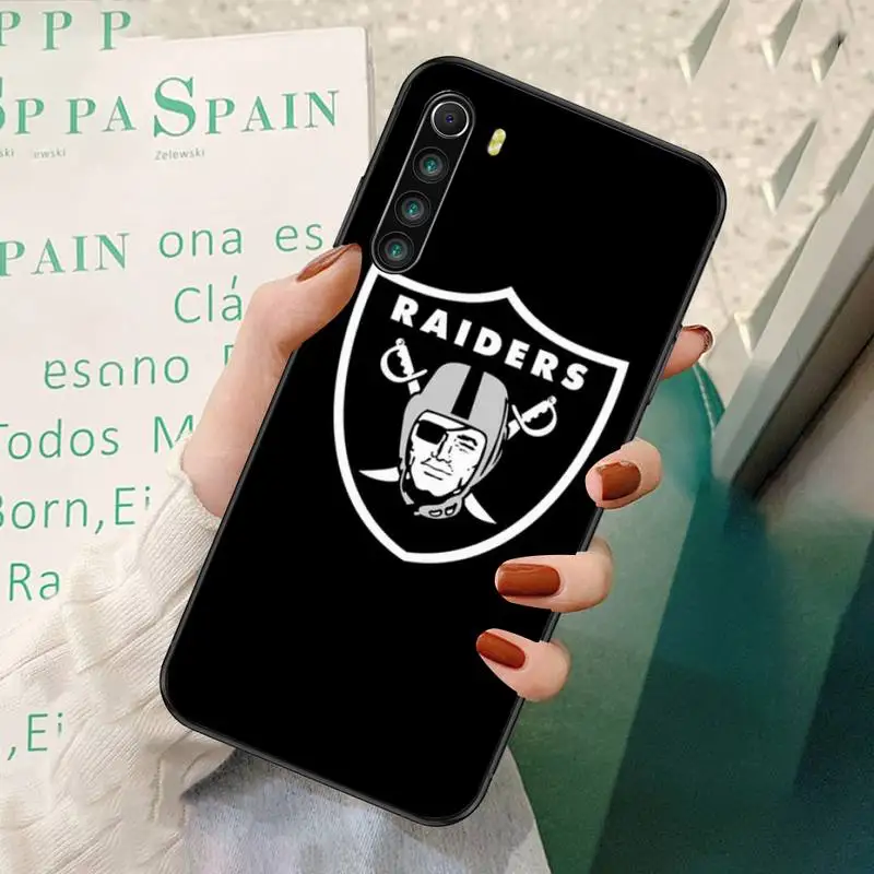 

0 Oakland Raiders Black Soft Phone Case For Redmi 7 8 9 A K20 30 Pro Note 8 9 Pro 9s