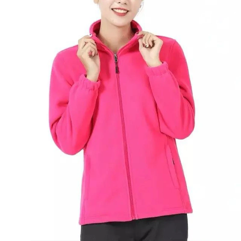 

Unisex Hoodies Warm Soft Fleece Cardigan Polar-fleece Coats Zipper Solid Colour Outerwear Overcoats for Men Women Autumn Winter