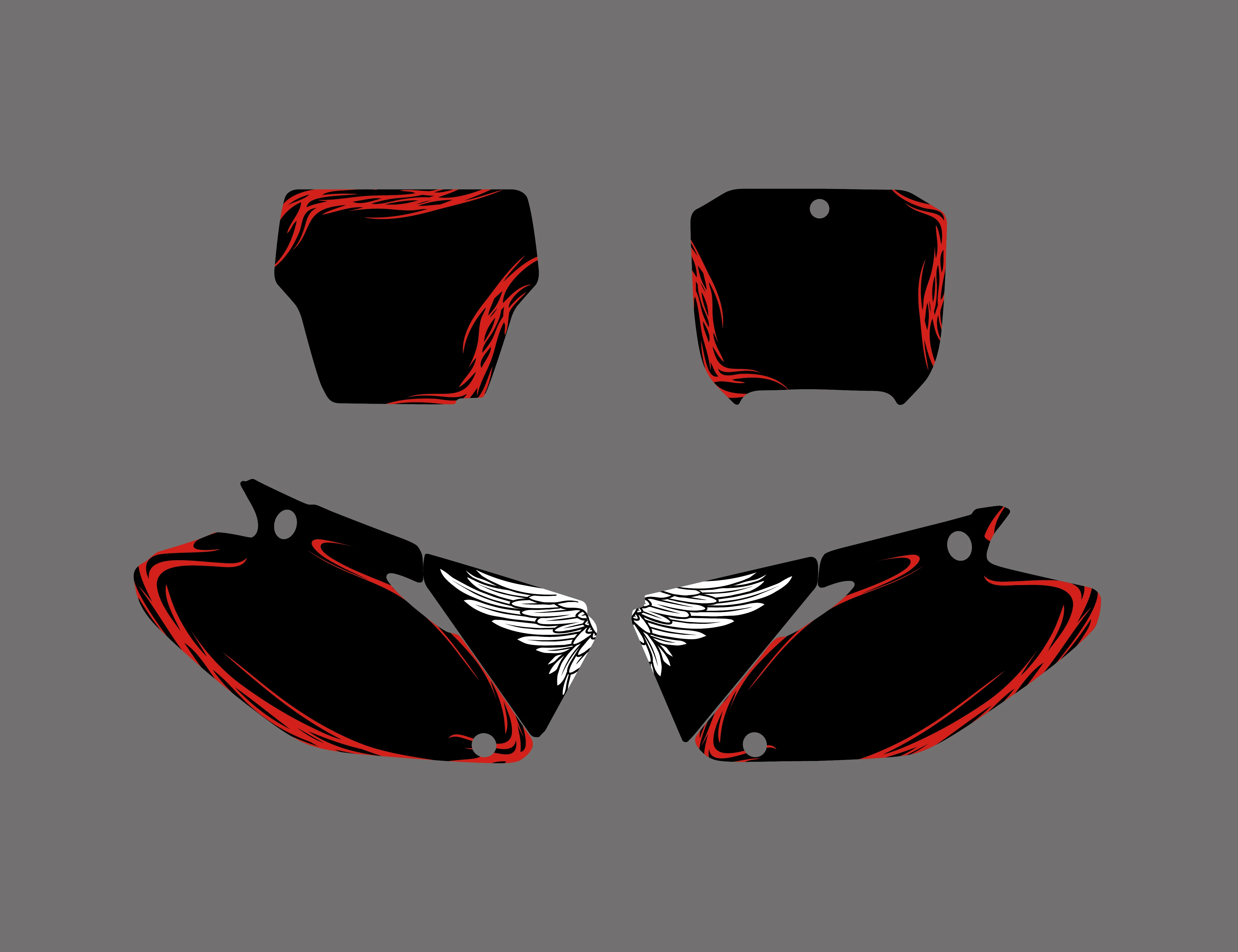 Набор наклеек для графики и фонов Honda CR125 CR250 2002 2003 2004 2005 06 07 08 09 10 11 2012 CR 125 250|sticker