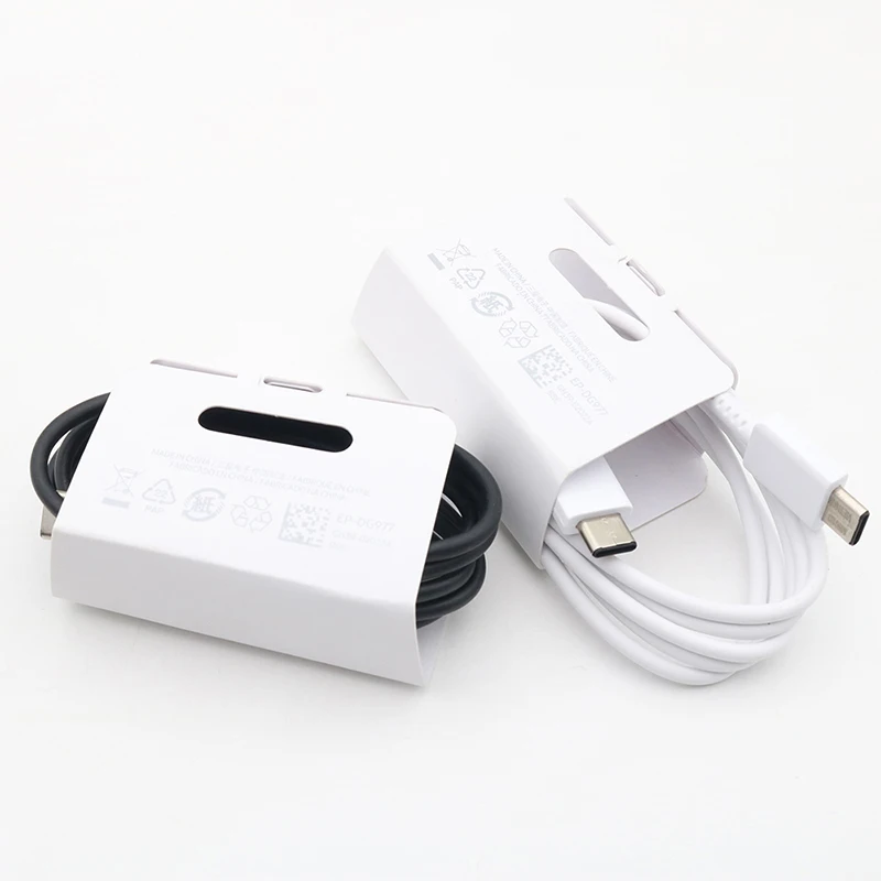 Оригинальный кабель Samsung USB C на Type 3 1 Сверхбыстрая зарядка двойной провод типа для