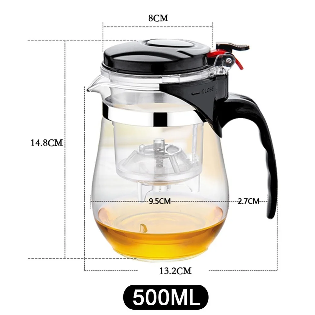 Чайный горшок с инфузером чайник для Пуэра чайный термостойкие стеклянные
