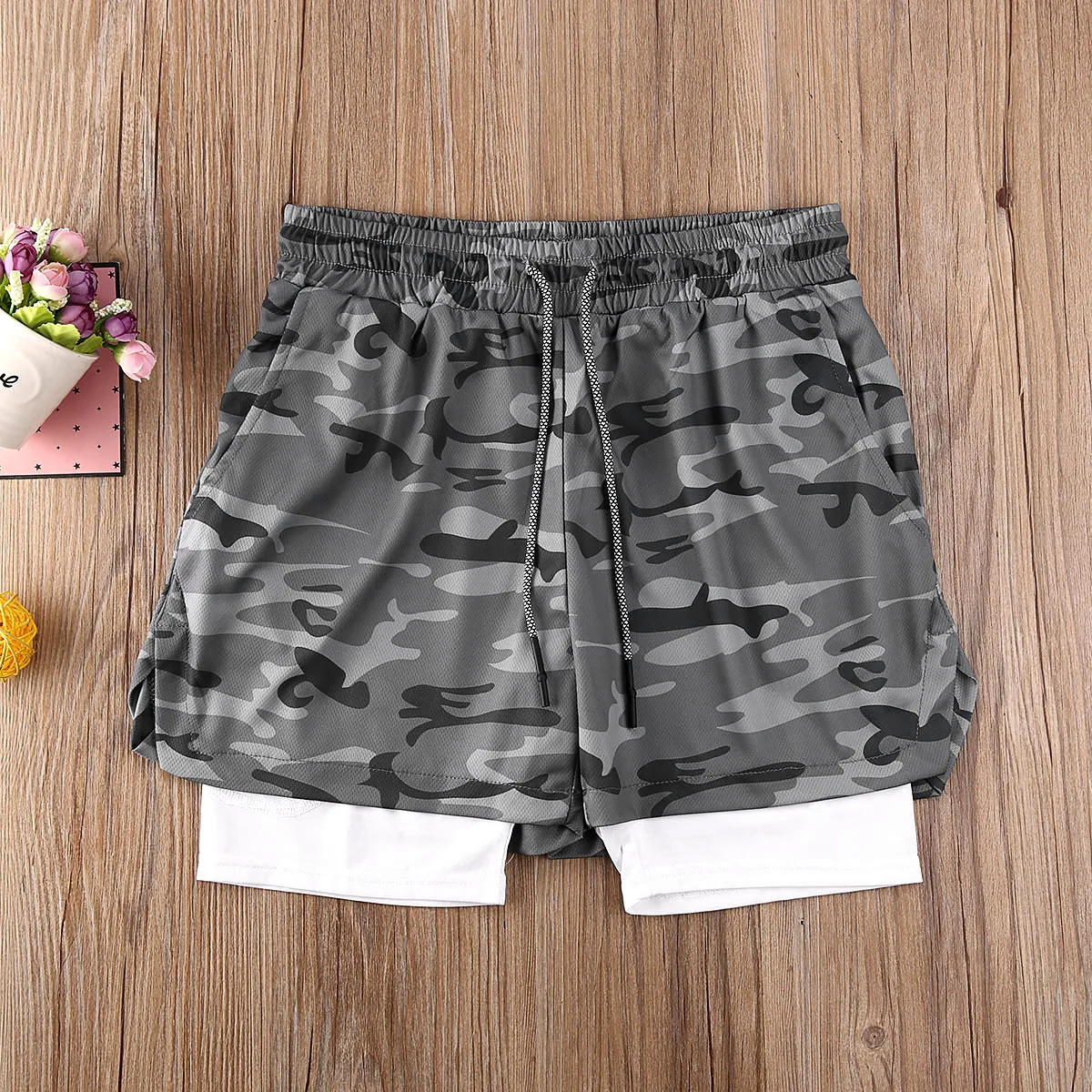 

Men Shorts Jogging Running Gym Sports Breathable Fitness Exercise