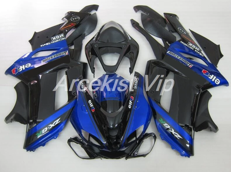 Новый ABS Полный комплект обтекателя подходит для Kawasaki ZX6R 2007 2008 мотоцикл