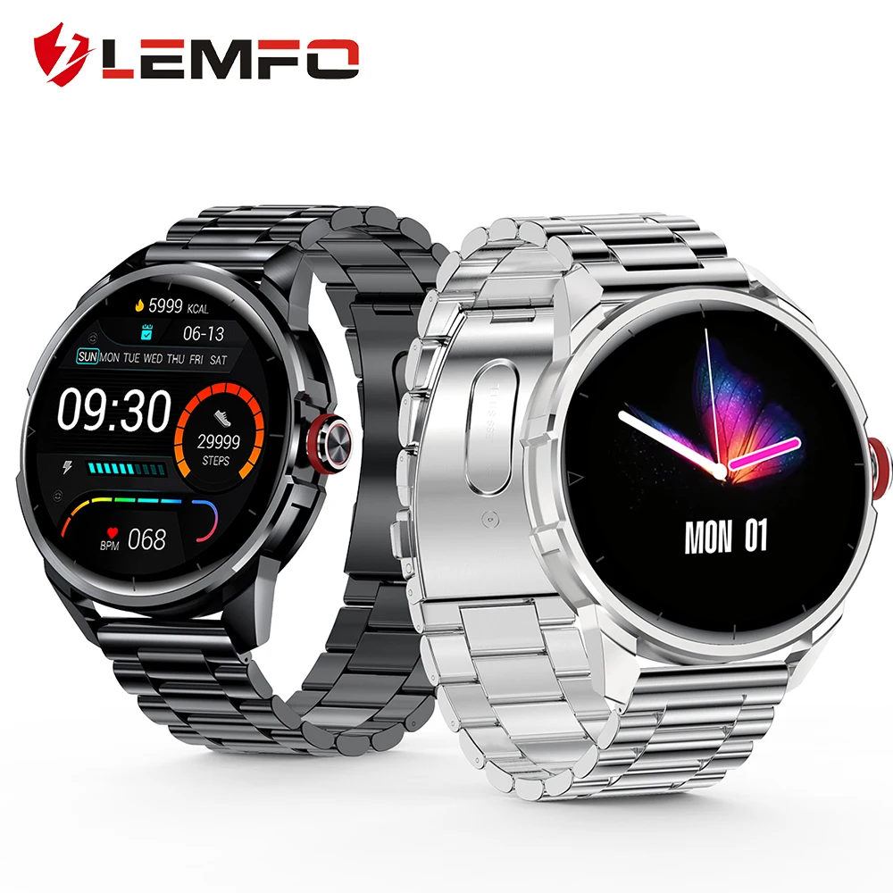 

LEMFO LF26PRO Smart Watch Men Heart Rate Blood Pressure Monitoring IP68 Waterproof Smartwatch for Man 1.32Inch 360*360 HD Screen