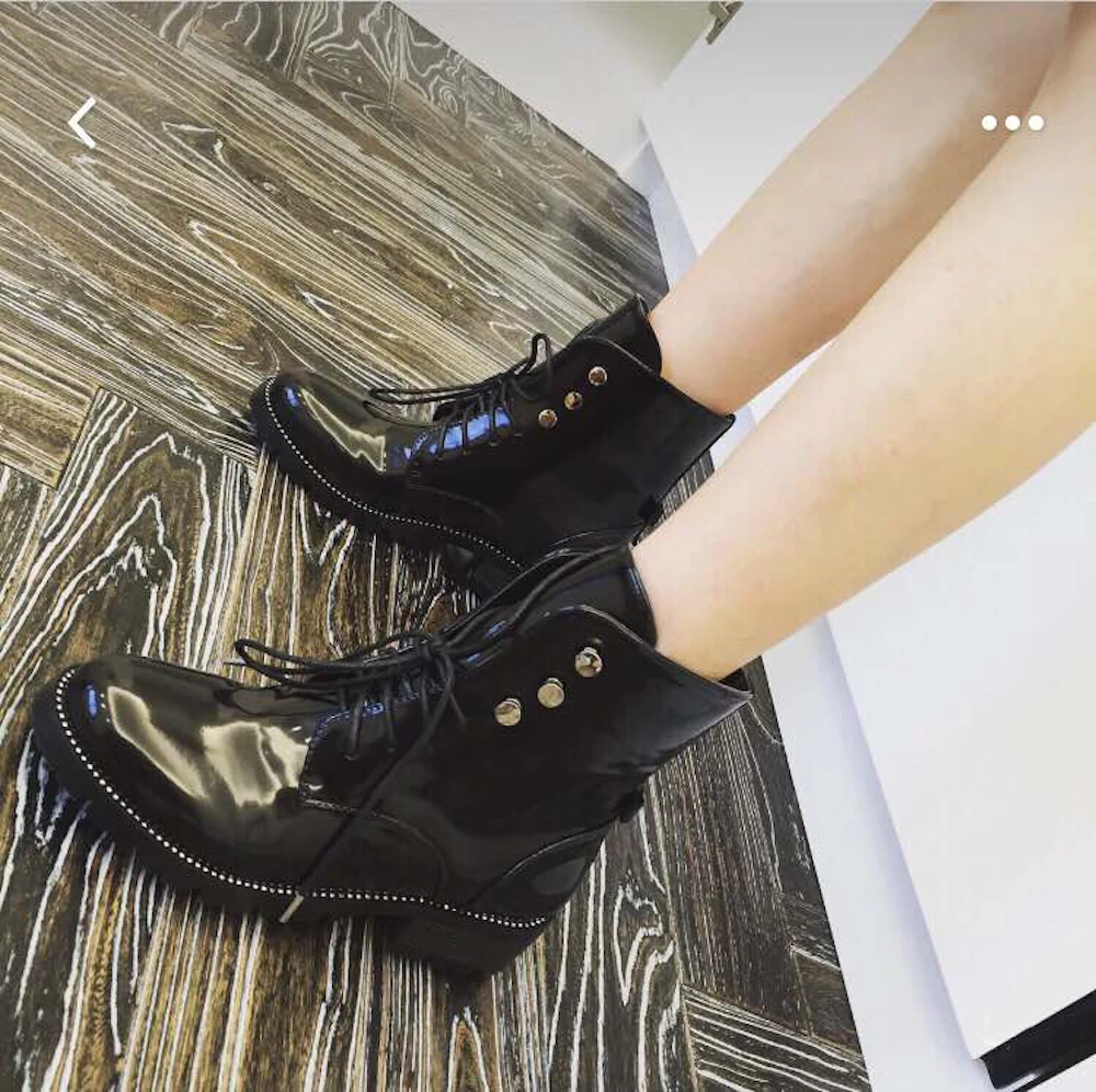 Женские ботинки из натуральной кожи новые модные ботильоны женские Ботинки martin