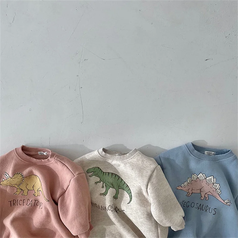 

Hot Sale Dinosaur Baby Bodysuit Autumn and Winter New 2021 Fun Dinosaur Boys One Piece Clothes Fleece Cotton Girl Onesies