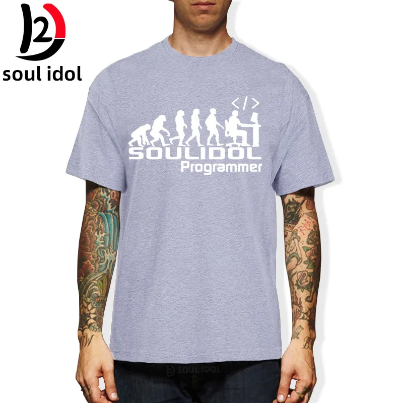 

D2 Computer Programmer T Shirts Men New Summeri Men Evolution T Shirt Short Sleeve Cotton Cool T-shirt Men