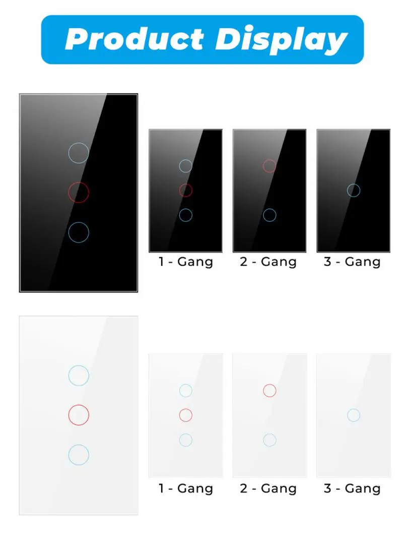 Лидер продаж Wi-Fi умный сенсорный светильник выключатель Нейтральный приложение