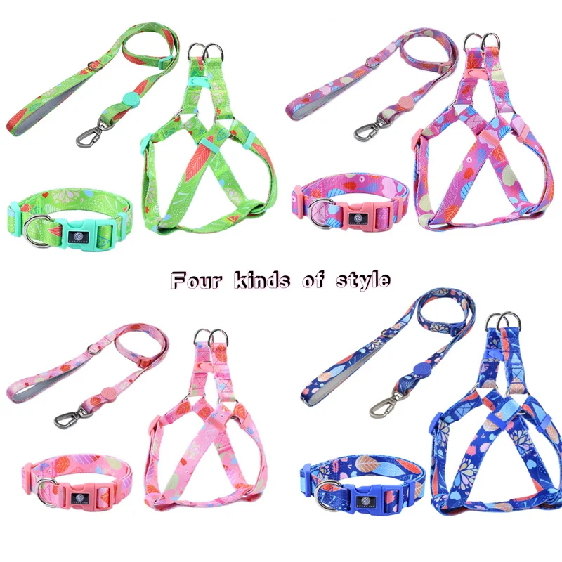 

New Designer Everking Leash Set Fashion Best-selling Pet Supplies Collar Dog Walking Leash Vest-style Chest Harness Accessories