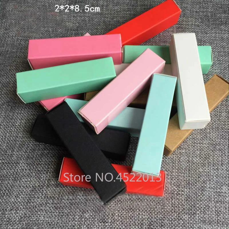 

100pcs/lot Colorful Lipstick Tube Packing Box, DIY Beauty Makeup Tools Lip Balm Container, Portable Cosmetics Package Case