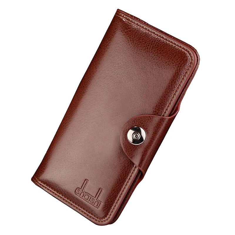 Модные мужские длинные универсальные кошельки с несколькими слотами держатель