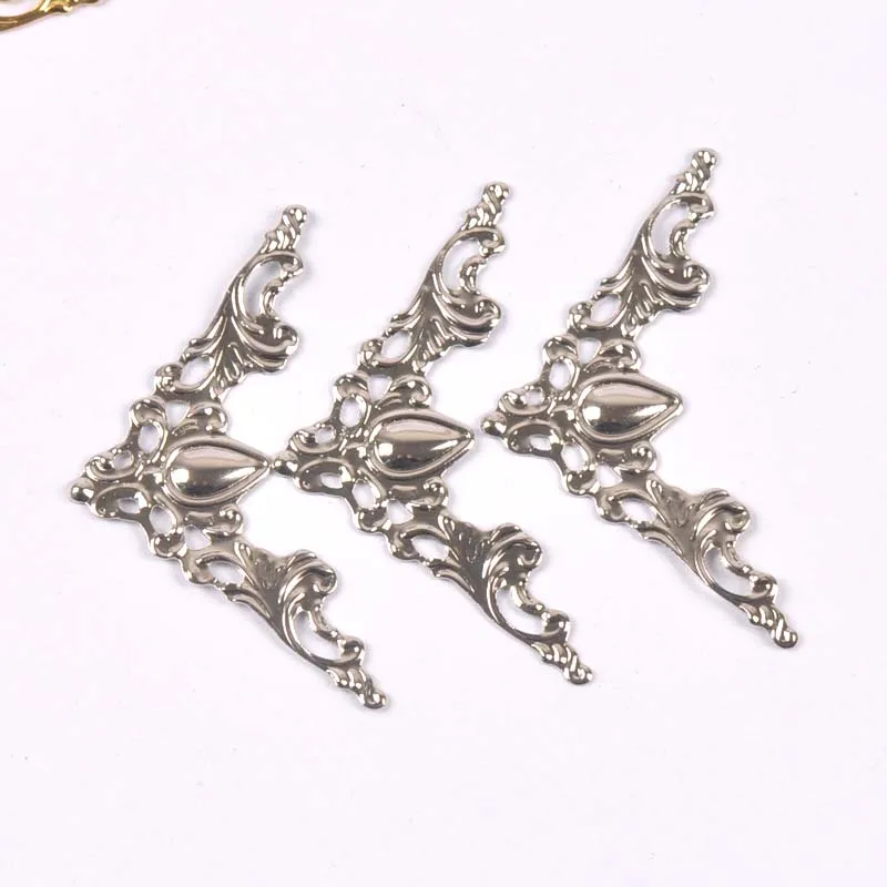 20 шт. серебристые/золотистые/бронзовые металлические защитные углы для книг