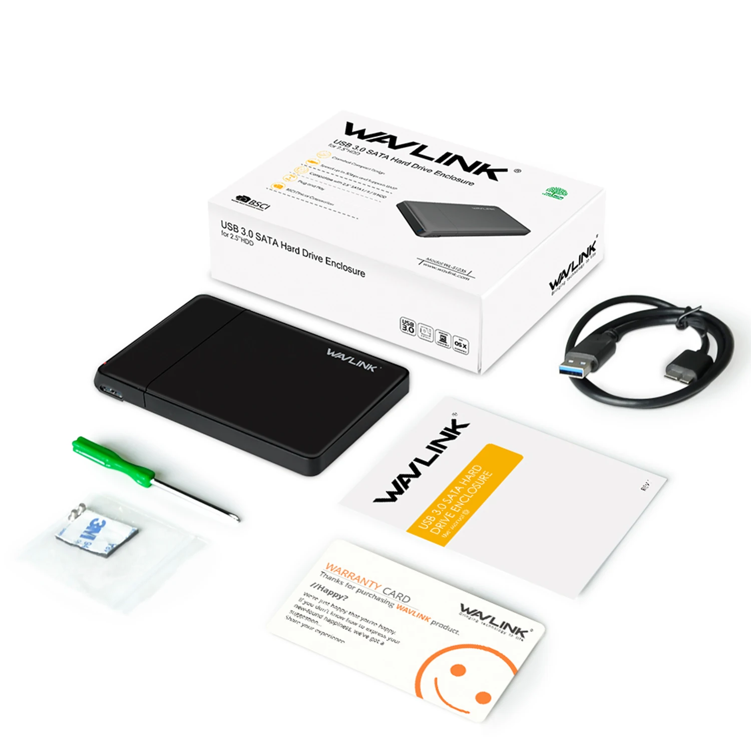 Wavlink 2, 5- SATA      USB 3, 0 5 /  UASP & SATA I/II/III Plug & Play  2, 5 HDD & SSD