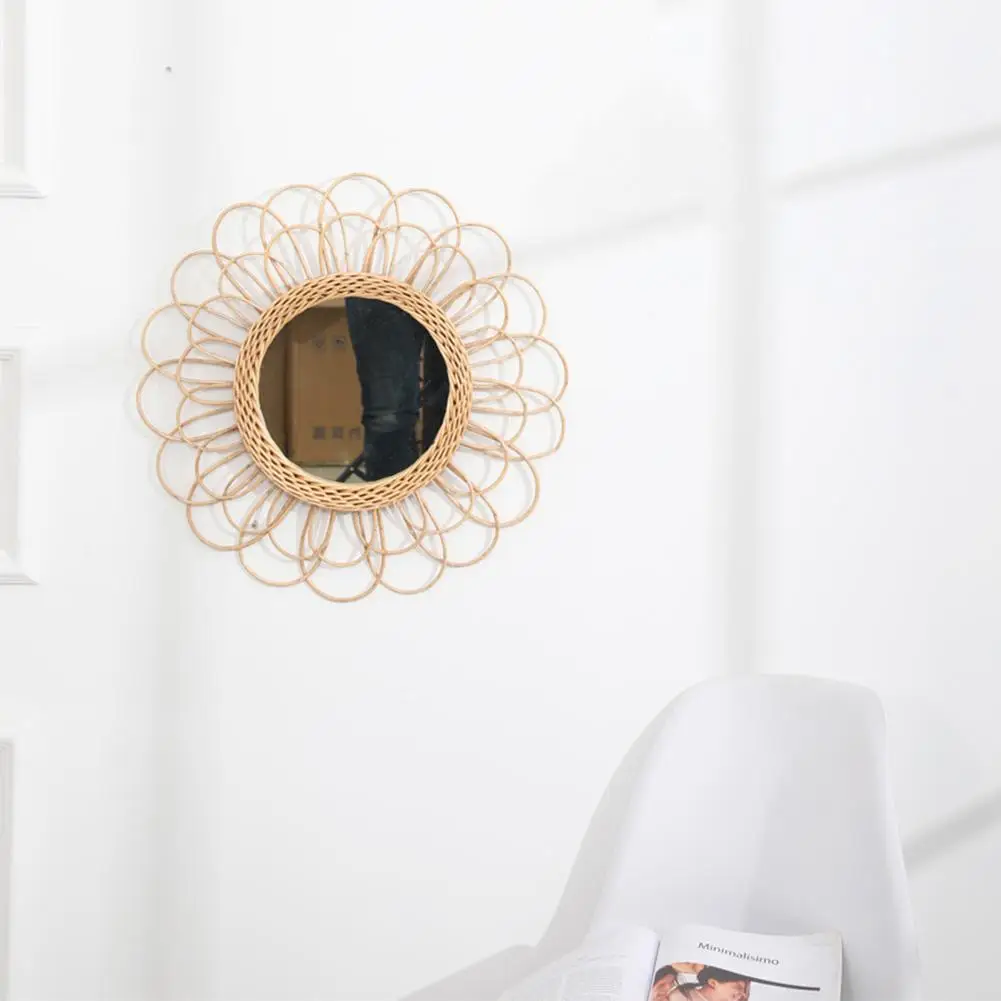Ротанговое инновационное зеркало настенное украшение круглое овальное для