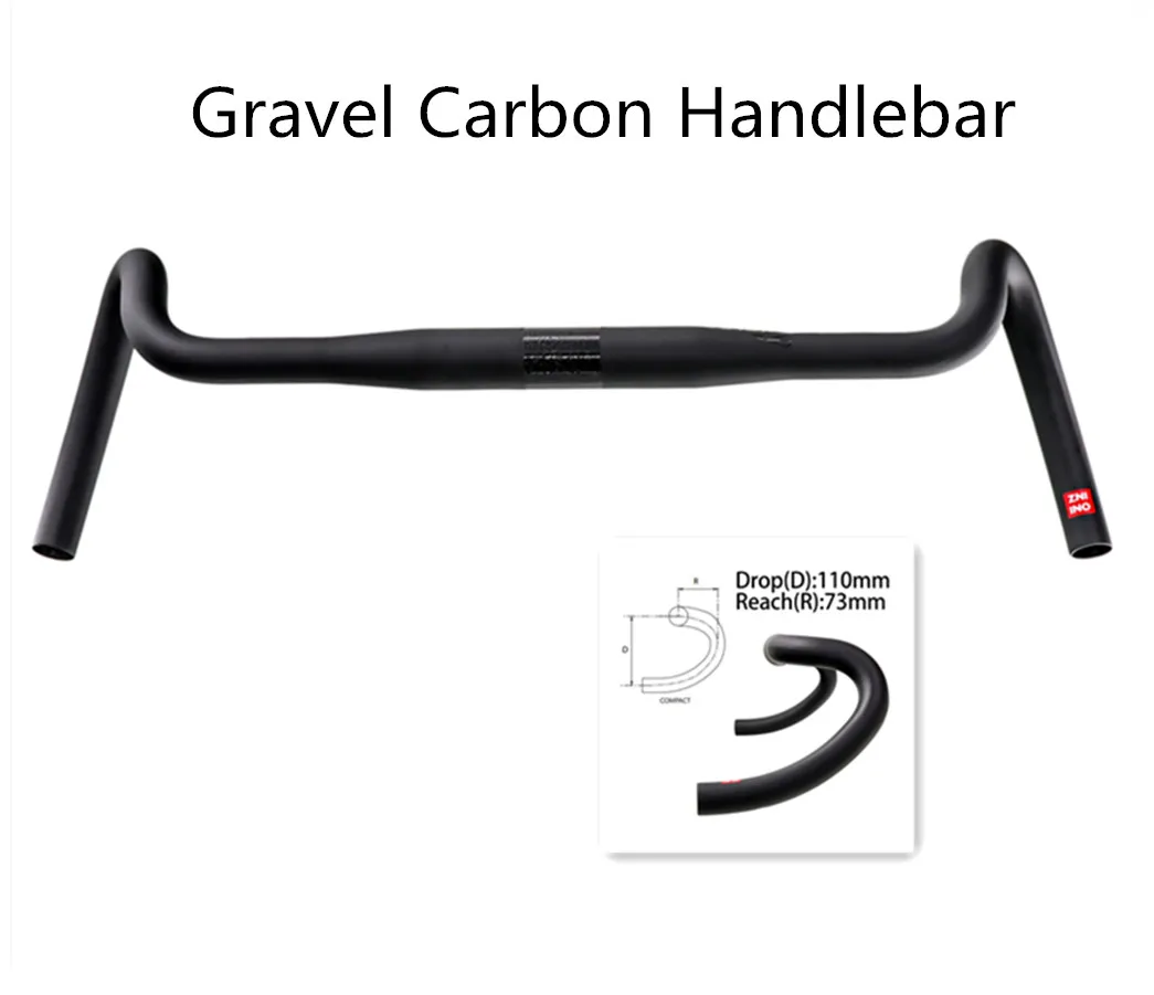 

New Carbon Gravel handlebar Big Flare Bar Cyclocross Road Bike handlebars 400/420/440mm