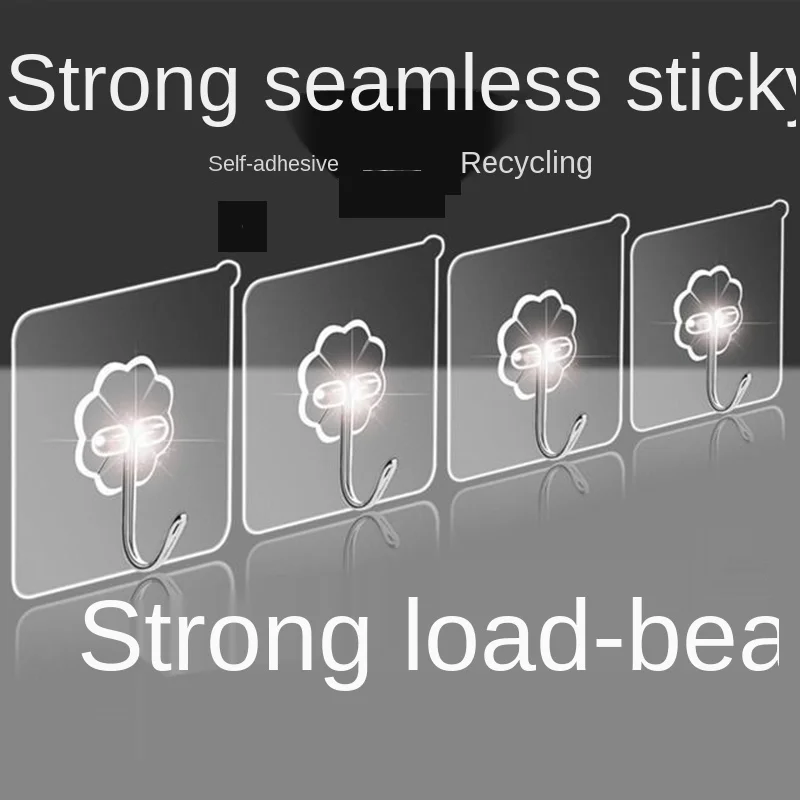 

5pcs-30pcs Hook Strong Glue Hook Clothes Hook Door Wall Hook Kitchen Hook No Mark Hook Stick Strong Wall Without Drilling