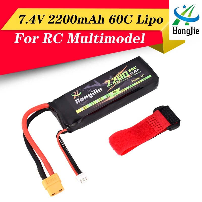

Hot Class A 7.4V 2200mAh 60C 2S Lipo Battery XT60 Plug Rechargeable For RC Racing Drone Helicopter Multicopter Car Model