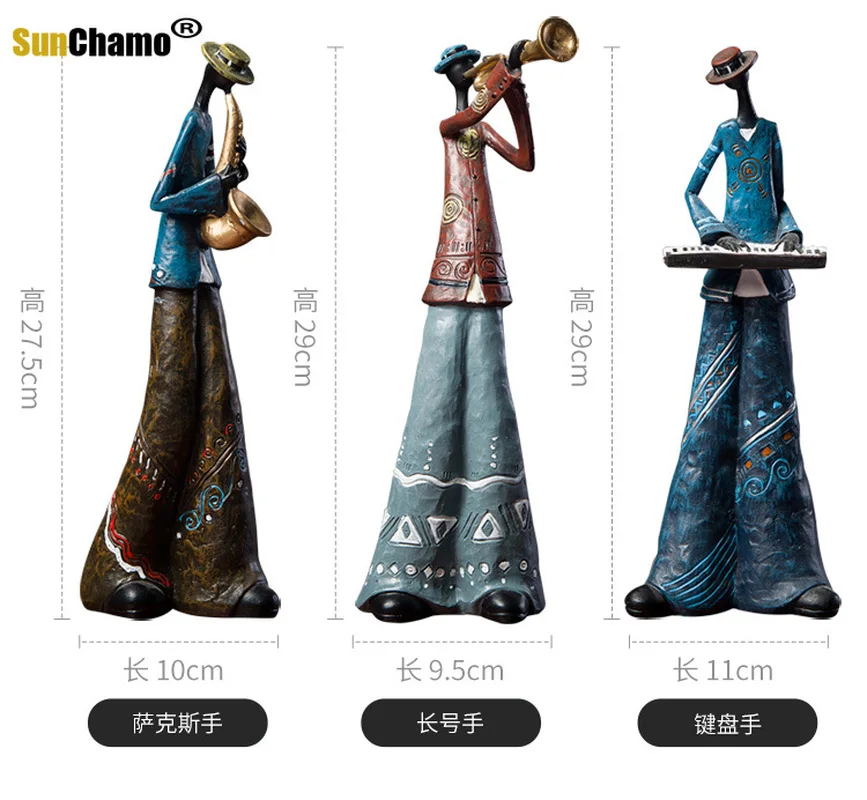 Креативная фигурка скульптурные украшения искусство музыка рок-группа модель