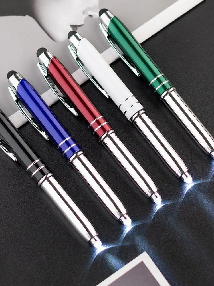 

1Piece 3-In-1 Multi-Function Stylus Ballpoint Capacitive Pen With LED Flashlight For Touchscreen Devices Tablets iPads iPhones