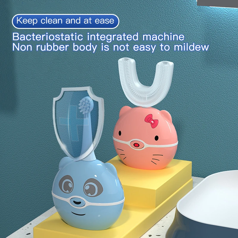 

Умная электрическая зубная щетка для детей, мягкая автоматическая щетка для отбеливания, с мультяшным рисунком, для начинающих ходить дете...