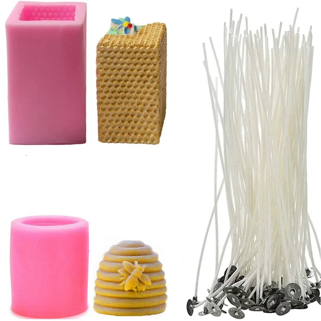 3D пчела соты силиконовые формы для свечей улей самодельных Diy пчелиный воск