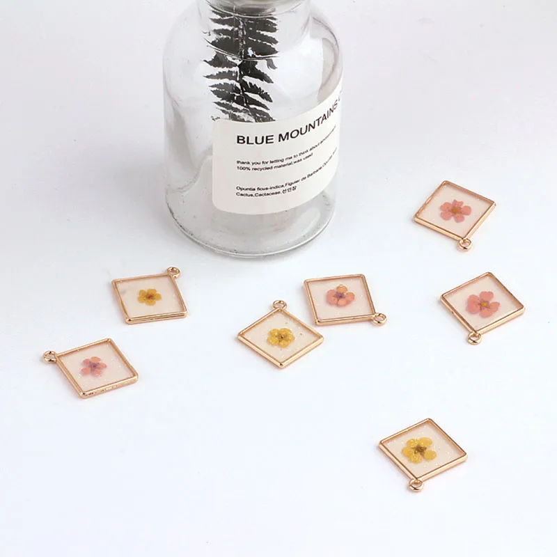 Серьги с вечным цветком 6 шт. для женщин сплав висячий кулон материал сделай сам