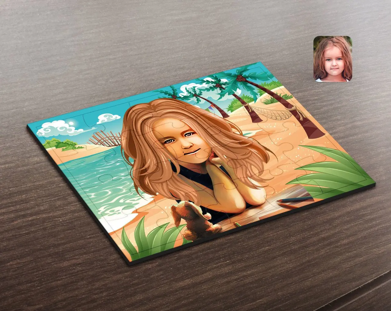 

Personalized Abstract Female Child Caricature Of Wooden Puzzle-1 Reliable Gift Special Design Good Quality Surprise Play Dear enjoyable