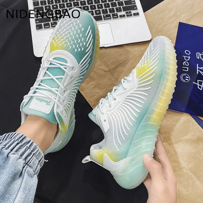 Men's Sneakers Spring Autumn Running Sports Shoes Fashion Colorful Breathable Anti Skid Casual Shoes Zapatillas Hombre