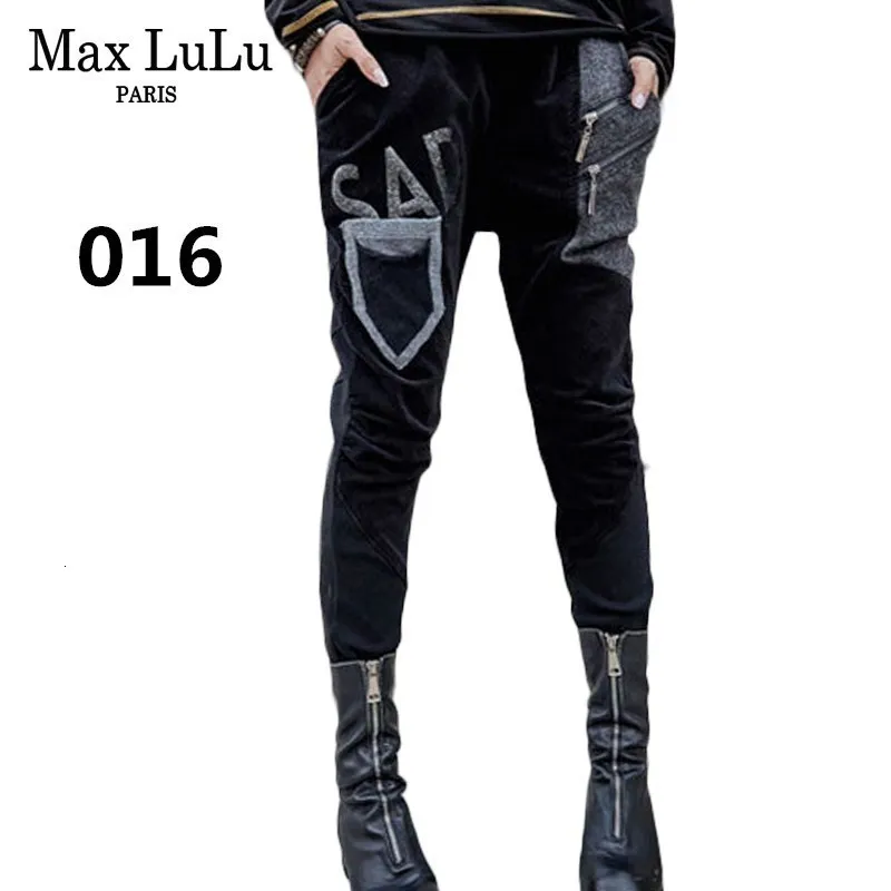 Max LuLu Роскошные корейские винтажные женские штаны-шаровары женские черные рваные джинсы с эффектом пуш-ап женские джинсовые брюки размера плюс Pantolon