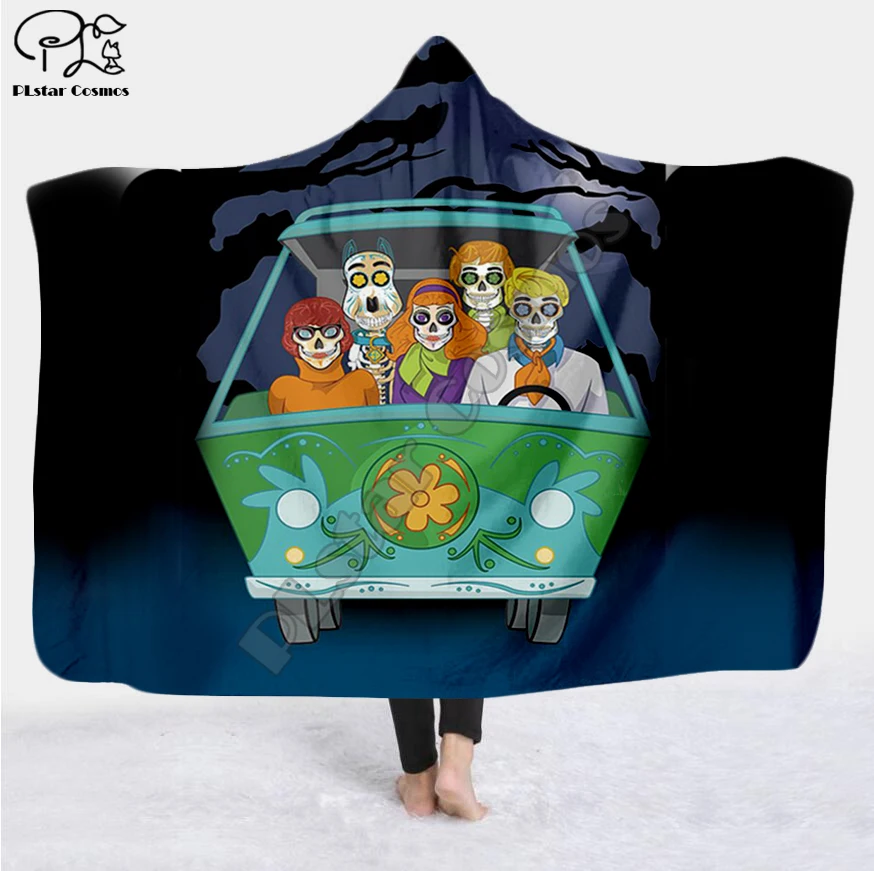 

Halloween horror movie Scream Team Zombie brid Blanket Hooded Blanket 3D full print Wearable Blanket Adults men women style-8
