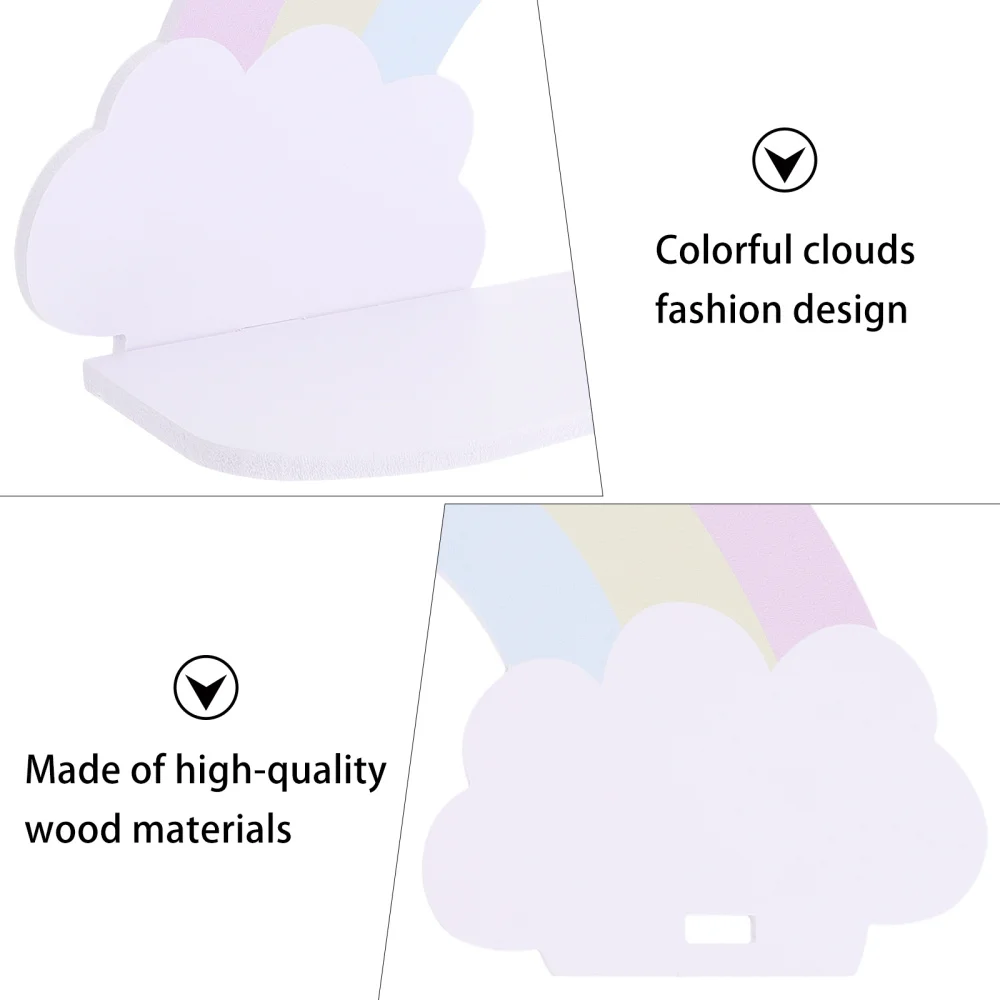

1Pc Nordic Style Wall-mounted Storage Rack Colored Clouds Design Sundries Stand