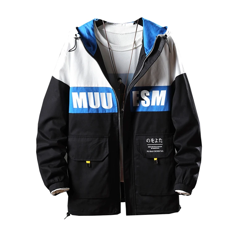 

FAVOCENT для мужчин одежда Новинка; Сезон весна-осень; Куртка-бомбер с капюшоном куртка для девочек Повседневная облегающая Лоскутная мужская к...