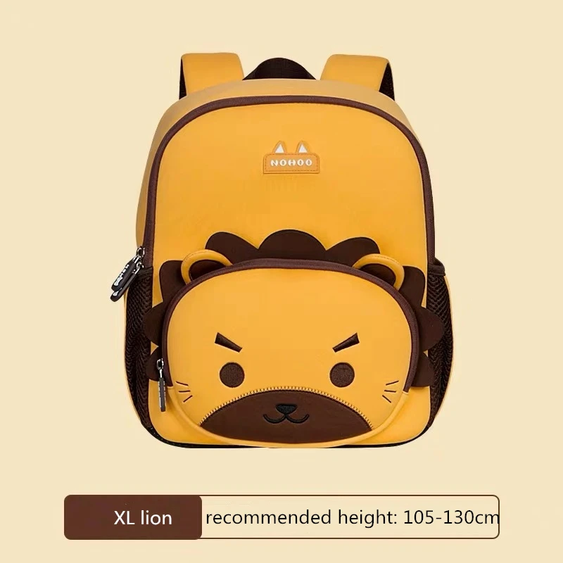 XL lion Рюкзак NOHOO с 3D рисунком, Детская сумка для девочек и мальчиков, школьные сумки mochila escolar, милые водонепроницаемые Рюкзаки для детского сада - Цвет: XL lion