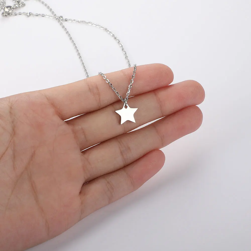 100% нержавеющая сталь звезда оберег ожерелье никогда не тускнеет полированная