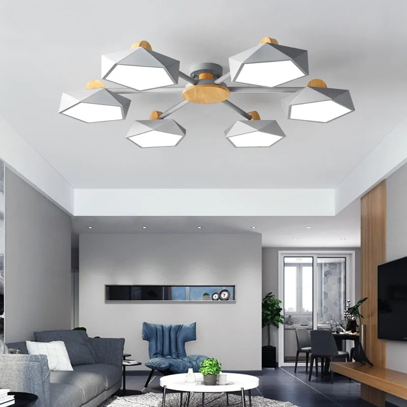 

Modern minimalist bedroom chandelier LED ceiling lamp living room chandelier hotel lobby ceiling lamp