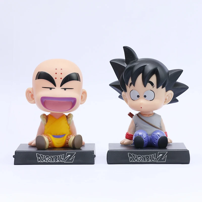 

[Забавный] 2 шт./лот Аниме Дракон Вегета DBZ wukong и куририририн, встряхивающаяся голова, модель, украшение для автомобиля, держатель, игрушка в п...