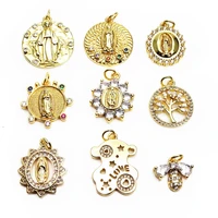 jesus pendant love bear charms micro zircon gold plated insects pendant diy neck chain necklace accessories