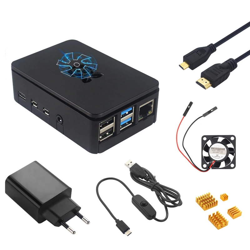 Чехол для Raspberry Pi 4 Model B пластиковый корпус из АБС пластика с охлаждающим