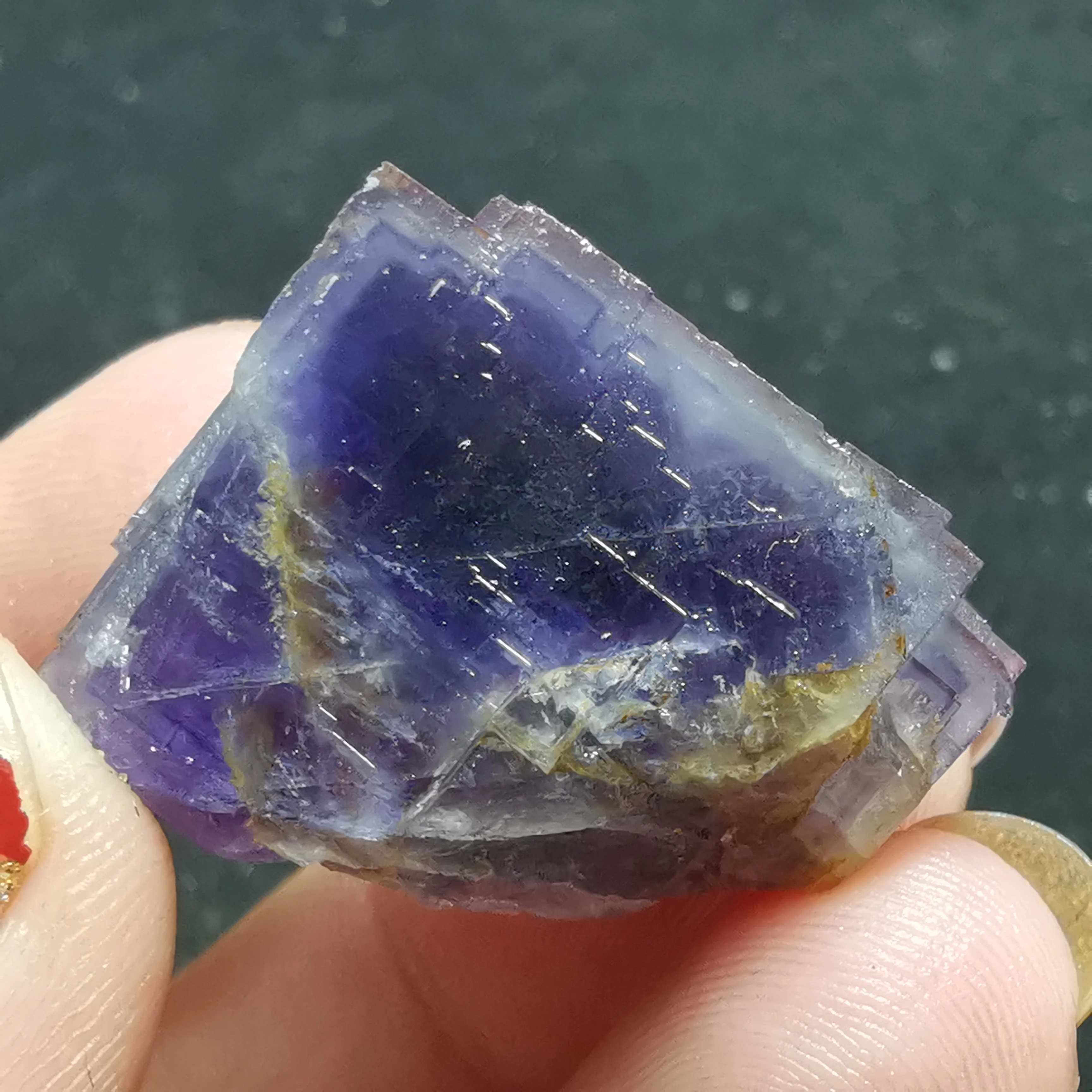 

14.3gNatural rare purple fluorite cluster mineral specimen stone and CRYSTAL HEALING CRYSTAL QUARTZ GEM