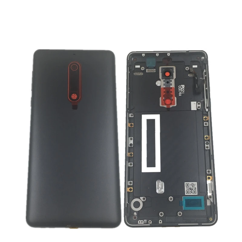 

Genuine Dual Sim Battery Cover For Nokia 5 TA-1053 Back Cover Rare Housing Back Case + Camera Glass Lens +Side key