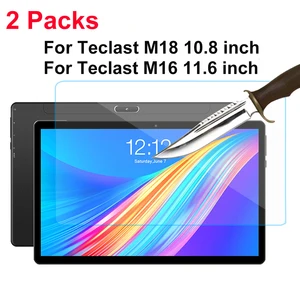 2 packs tempered glass for teclast m16 tablet 11 6 inch m18 10 8 inch screen protector film for teclast master m16 m18 free global shipping